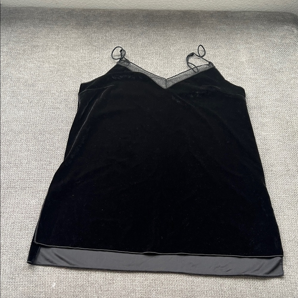 Free People Black Velvet Slip Dress